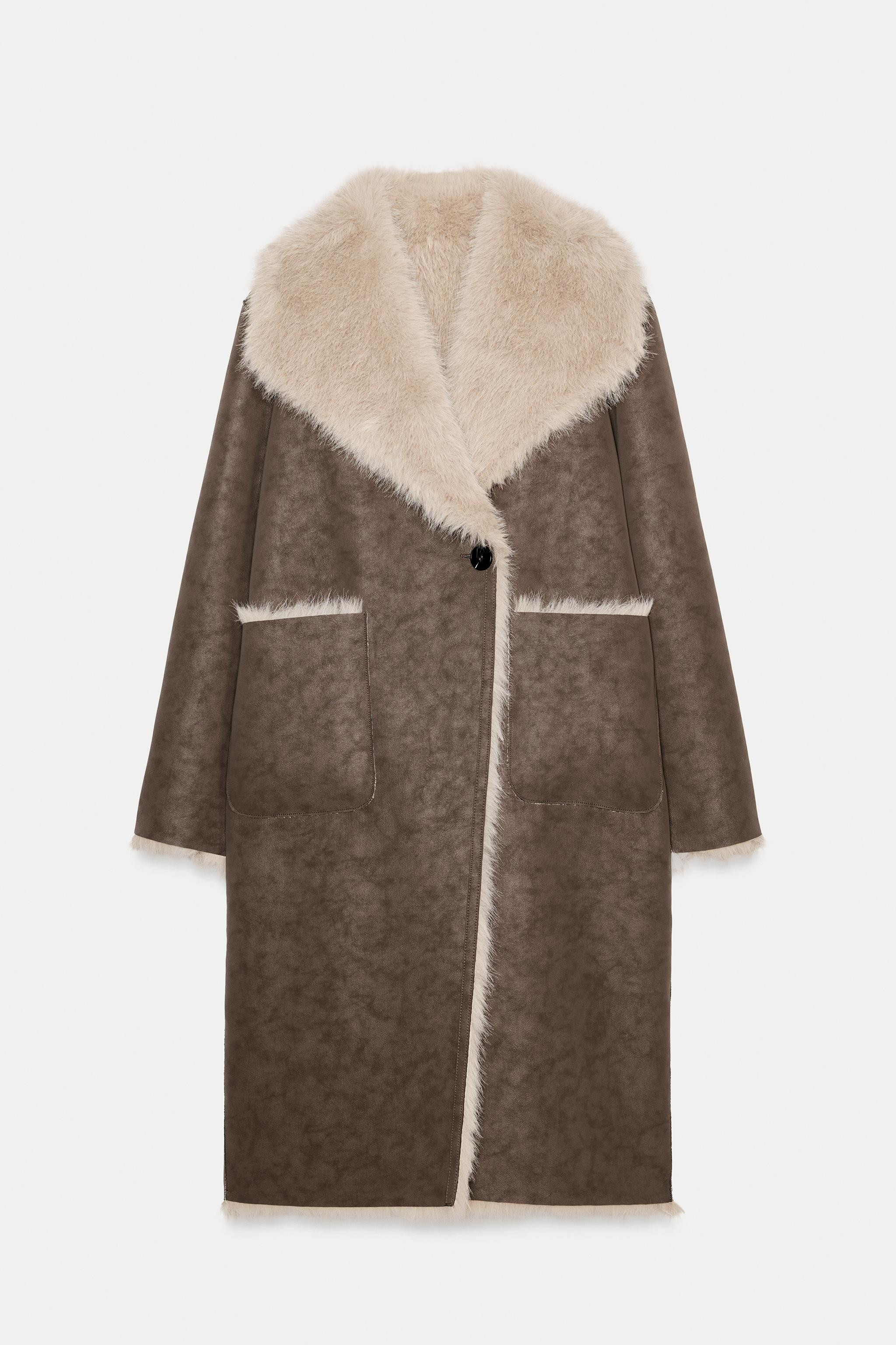 REVERSIBLE FAUX FUR DOUBLE-FACED COAT | Zara US