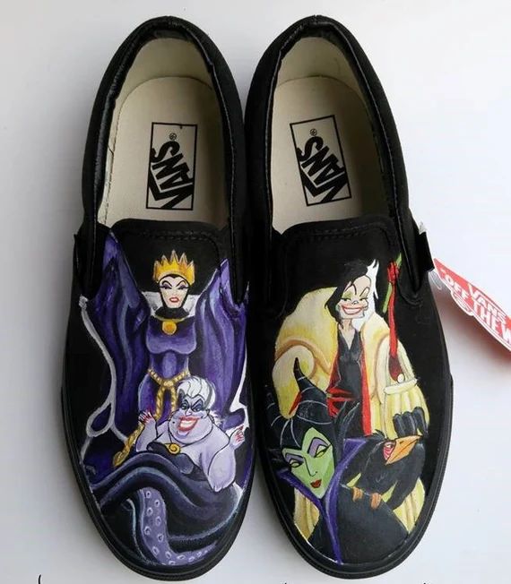 Disney Villain Custom Hand Painted Shoes - Etsy | Etsy (US)