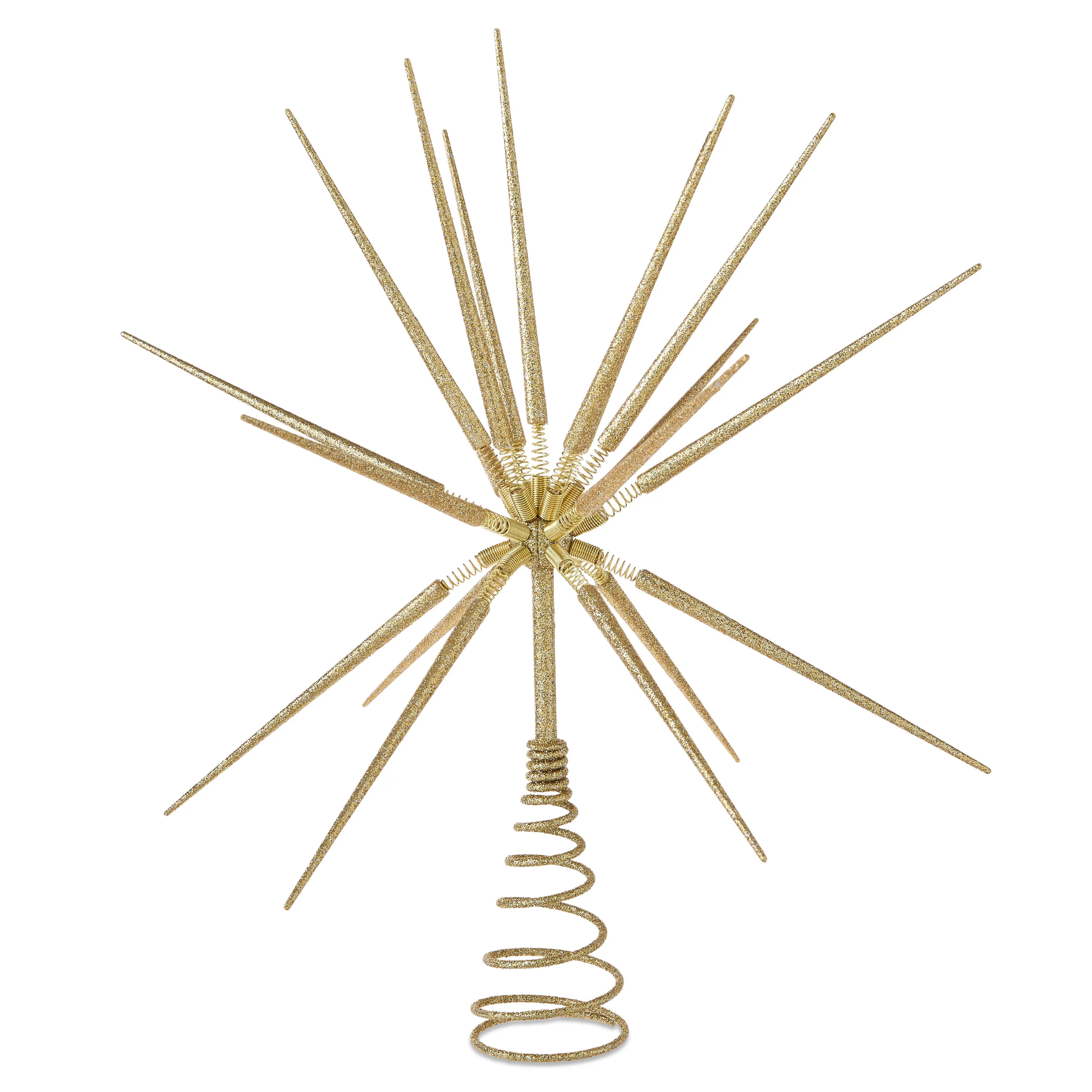 Metal Starburst Christmas Tree Topper, Gold, 14", by Holiday Time | Walmart (US)
