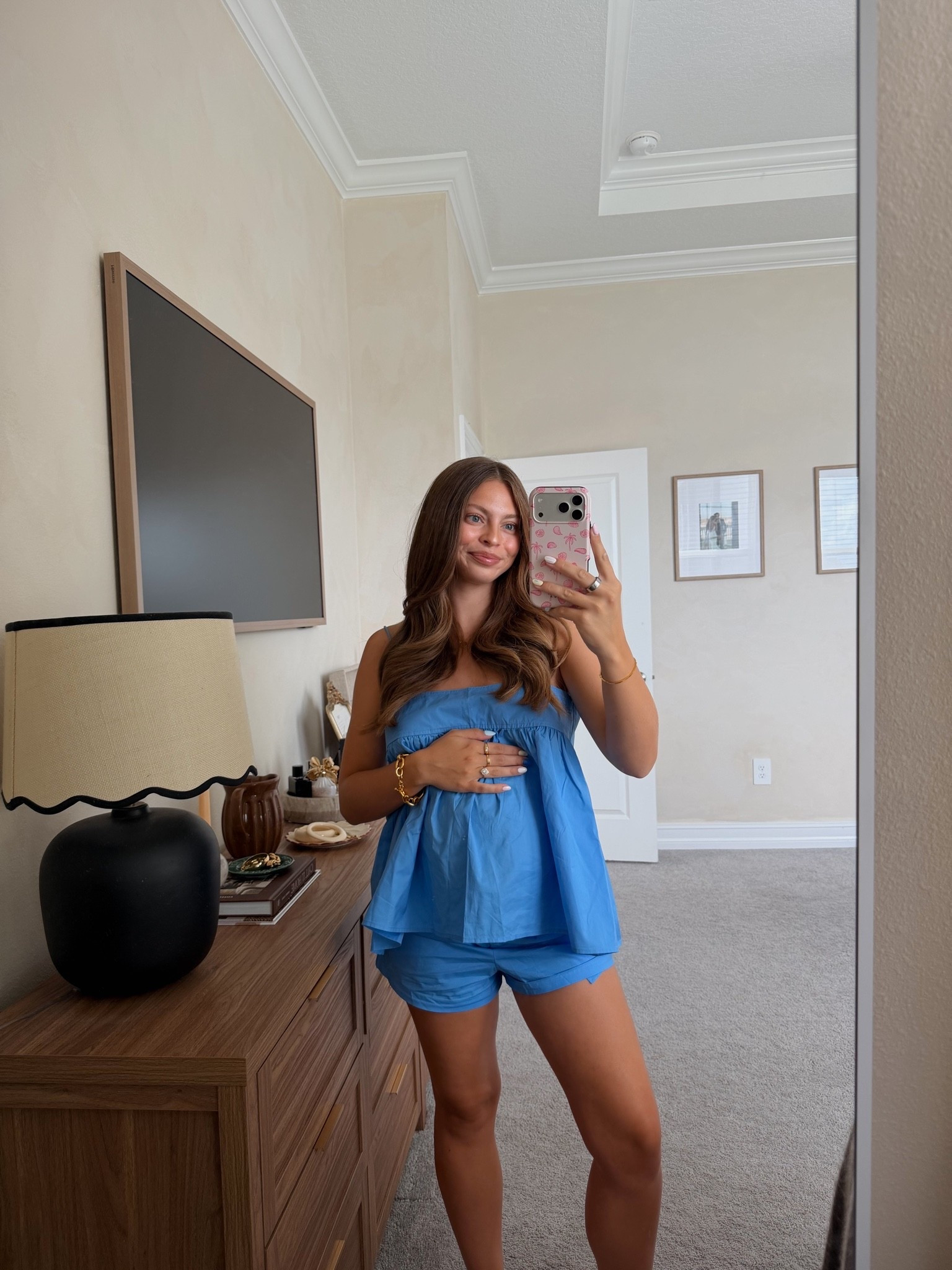 the cutest summer matching set! pregnancy approved 💙

#LTKootd #LTKBump #LTKSeasonal