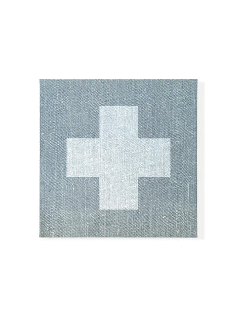 Chambray Cross in White | Lindsay Letters, LLC