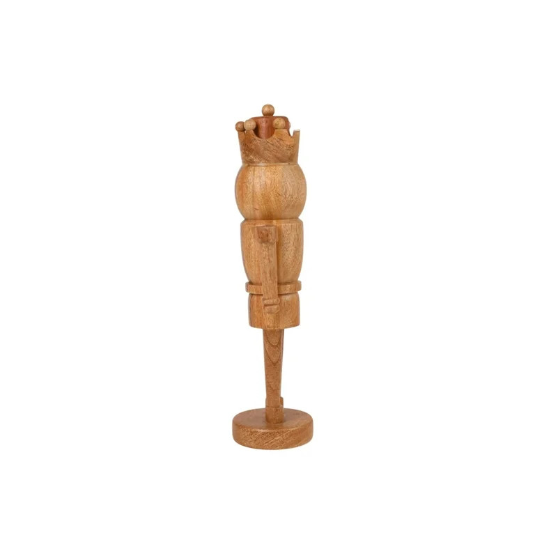 Wood Decorative Nutcracker, Natural Brown, 16", by Holiday Time | Walmart (US)