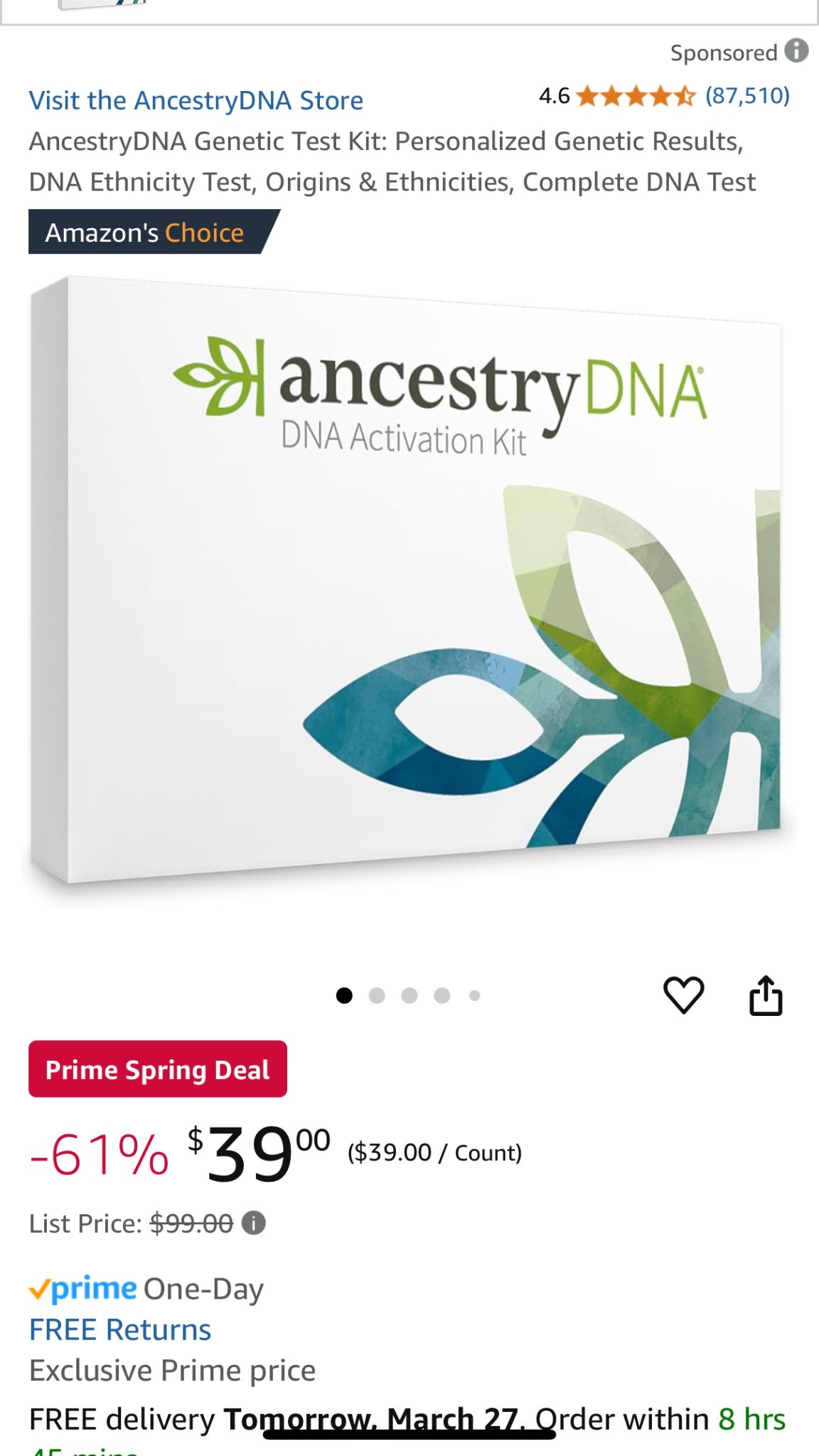 Ancestry DNA kit is on sale for Amazon spring deals!

#LTKSaleAlert