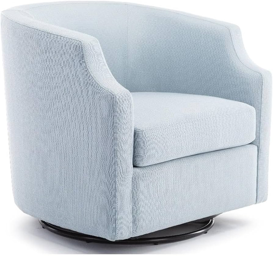 Infinity Polyester Fabric Swivel/Rocker Barrel Accent Chair with Pocket Coil Seat Cushion, 360 De... | Amazon (US)