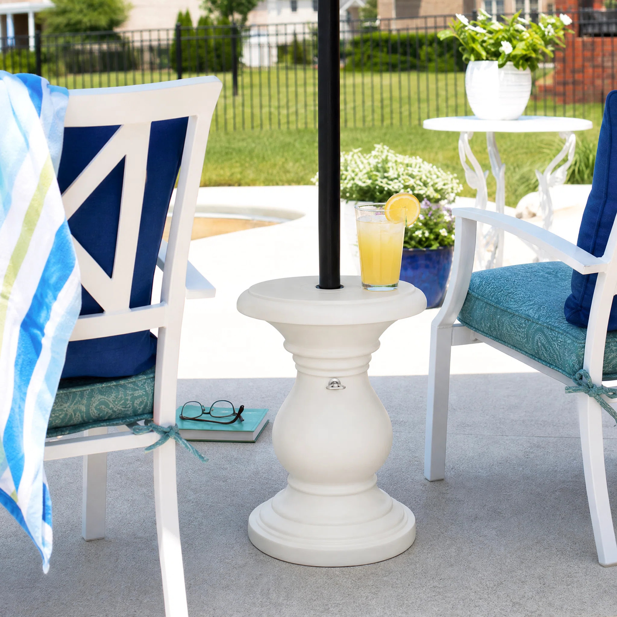 Pelen Patio MGO Umbrella Base With Adjustable Pole Holder | Wayfair North America