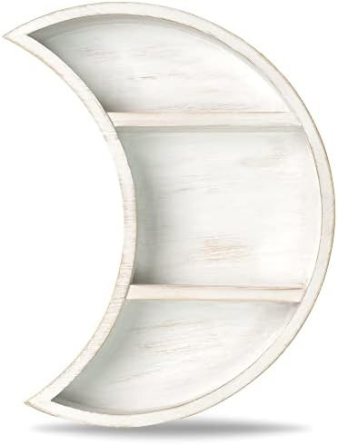 Moon Shelf for Crystals - Crystal Shelf Display and Crystal Holder - Crystal Display Shelf - Whit... | Amazon (US)