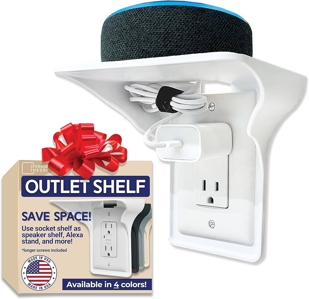 Power Perch Wall Outlet Shelf - Transform Your Outlet into a Shelf - Speaker Shelf Wall Mount, TV... | Amazon (US)