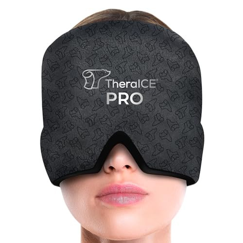 TheraICE Migraine Relief Cap PRO, Headache Relief Cap, Ice Face Mask, Cold Compress Head Wrap for Tension Headache Relief, Stress & Hangover, FocusZone Technology Provides Extra Cooling & Pressure | Amazon (US)