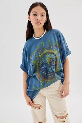 Urban Outfitters Women's X Sublime Distressed Oversized Tee T-Shirt Dress blue l | eBay US