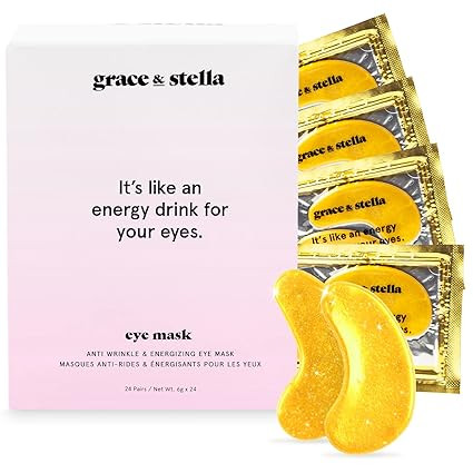 Under Eye Mask - (24 Pairs, Gold) Reduce Dark Circles, Puffy Eyes, Undereye Bags, Wrinkles - Gel ... | Amazon (US)