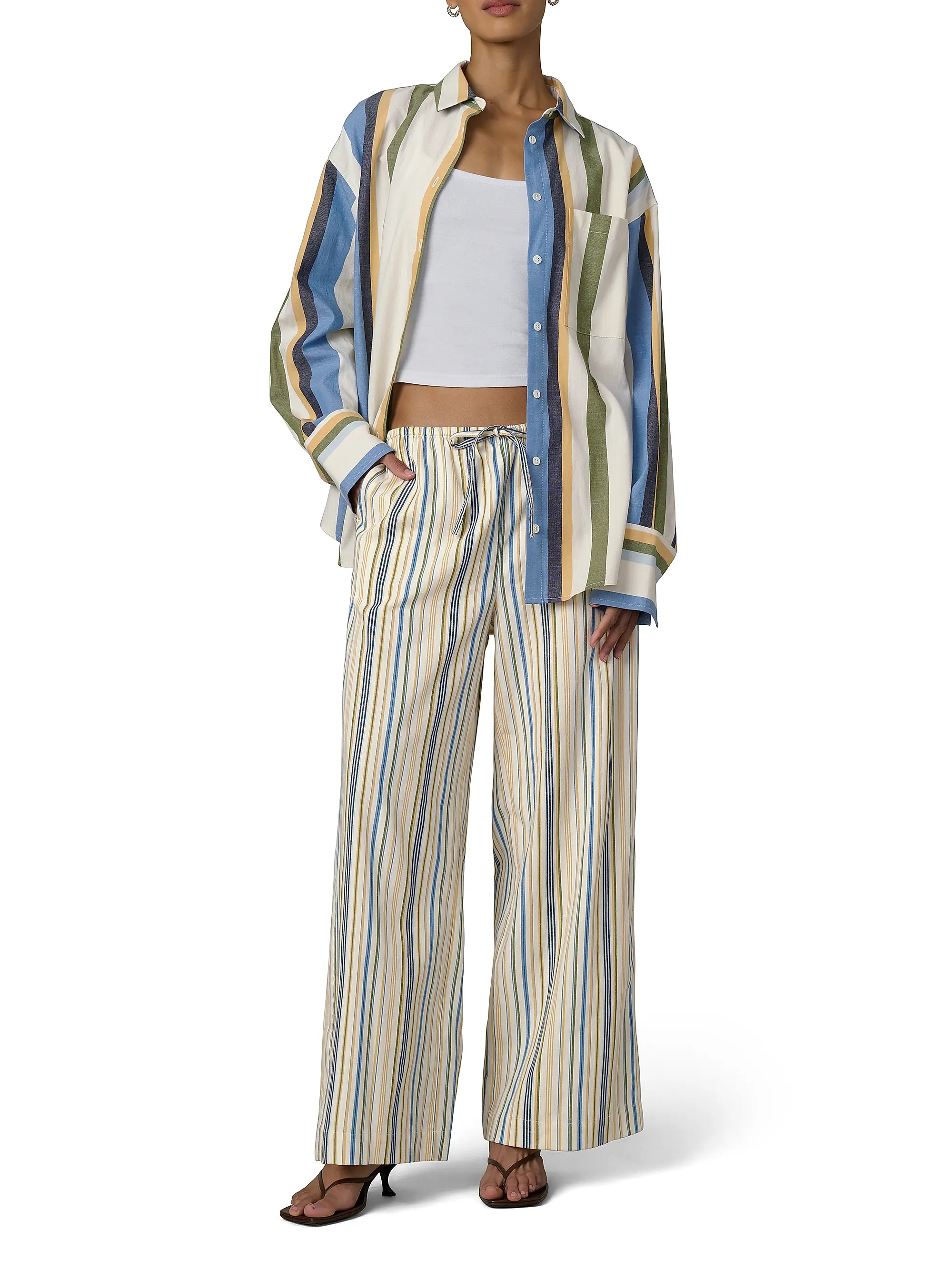 Joe's Jeans The Brynn Striped Pants | Saks Fifth Avenue | Saks Fifth Avenue