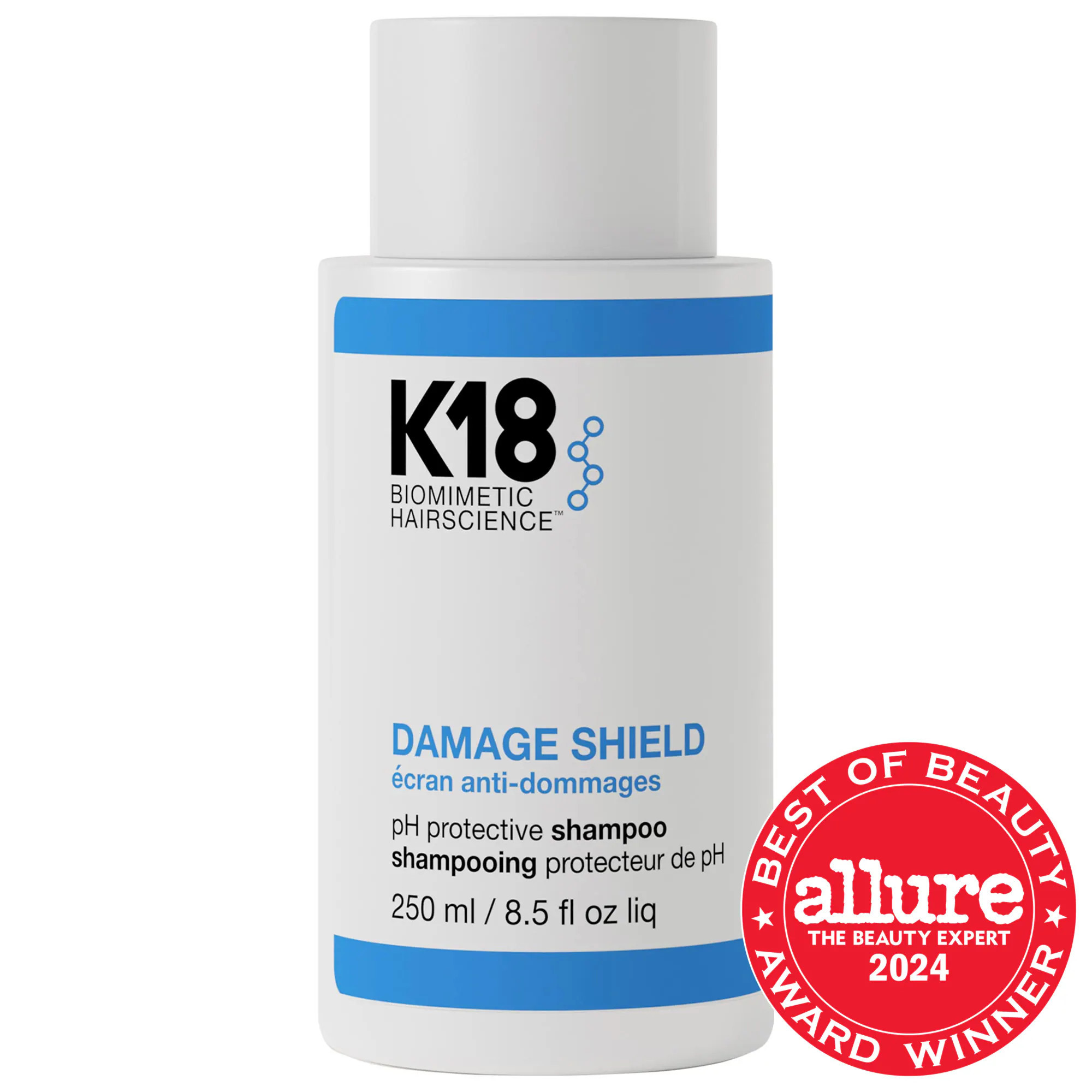 K18 Biomimetic Hairscience DAMAGE SHIELD pH Protective Shampoo 8.5 oz | Sephora (US)
