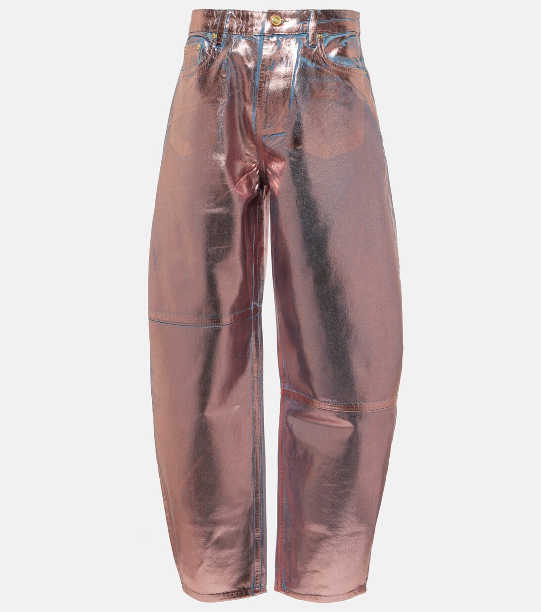 Metallic barrel-leg jeans | Mytheresa (INTL)