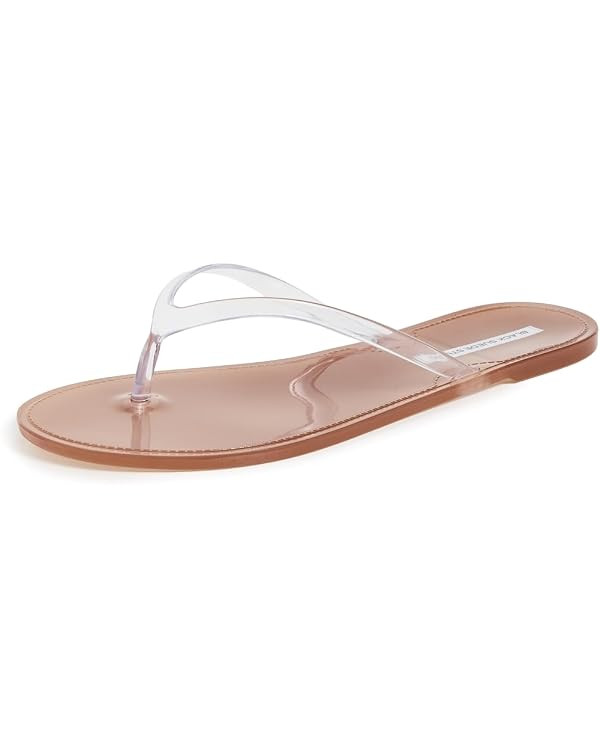Black Suede Studio Women's Crystal Jelly Flip Flops | Amazon (US)