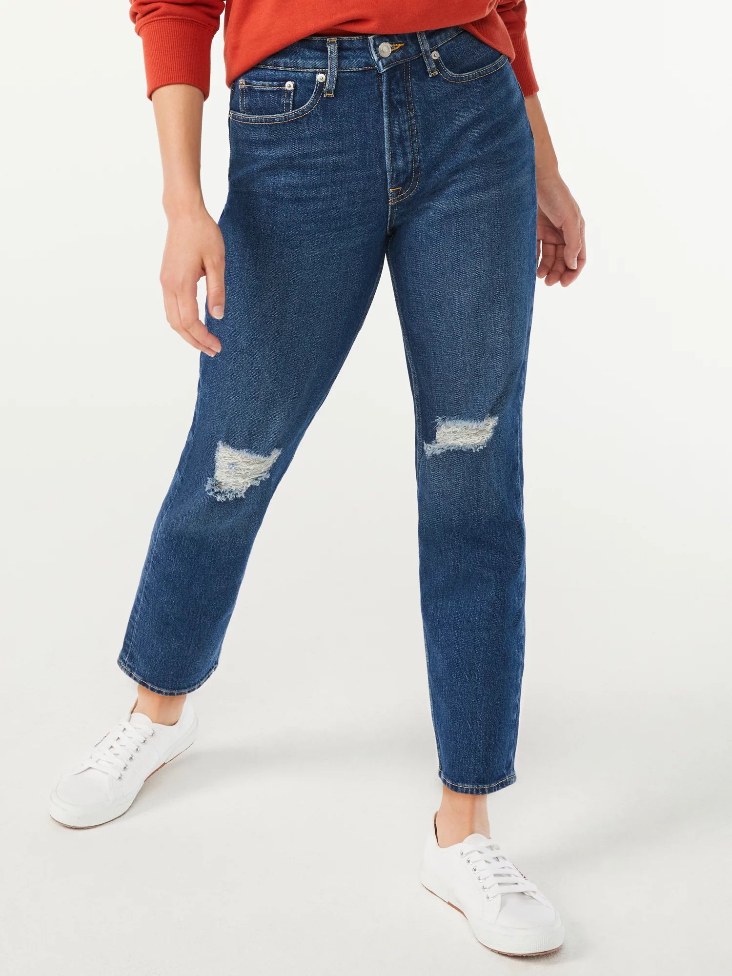 Free Assembly Women's 90's Original Straight Denim Jeans - Walmart.com | Walmart (US)