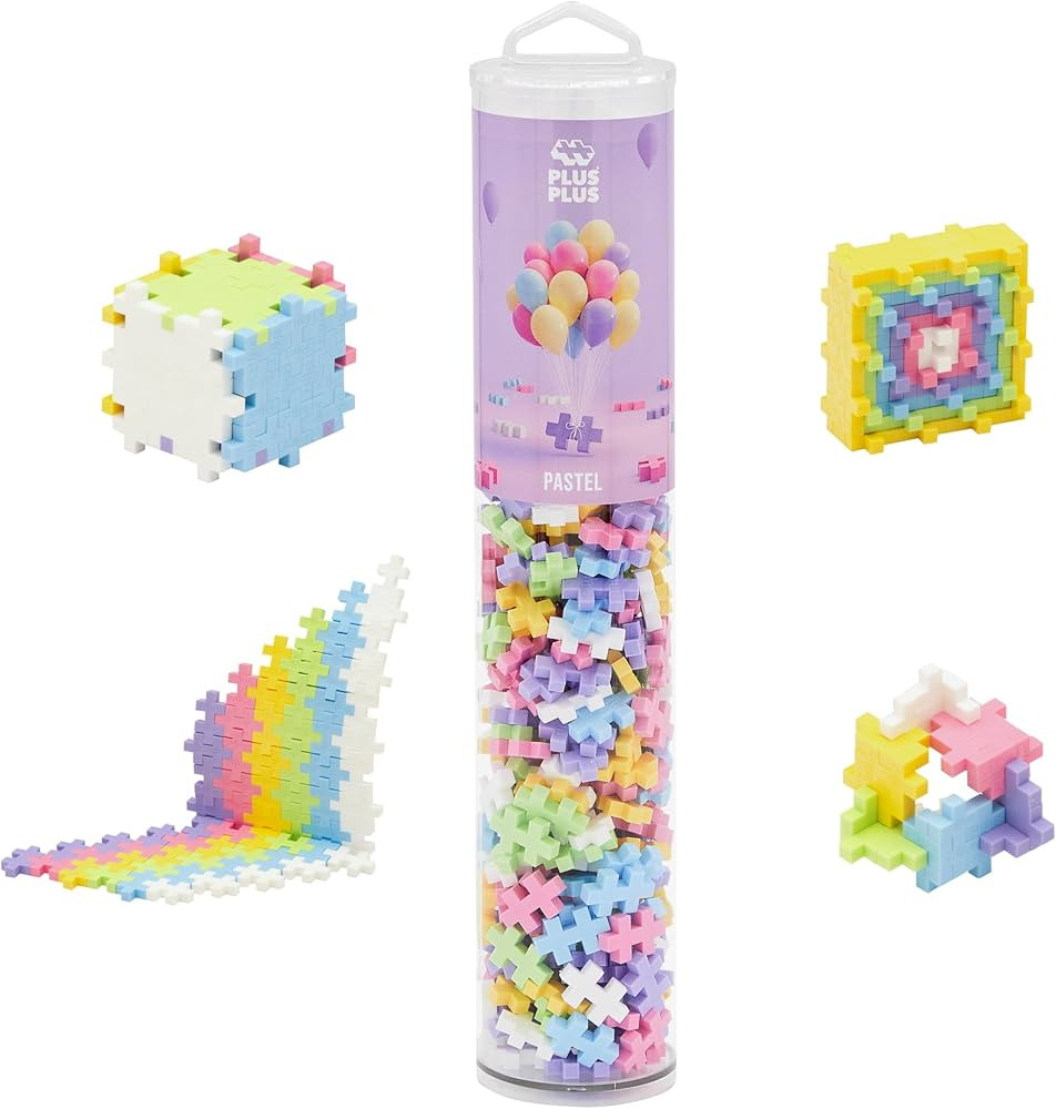 Plus Plus – Open Play Tube – 240 Piece Pastel Color Mix – Construction Building STEM | STEA... | Amazon (US)