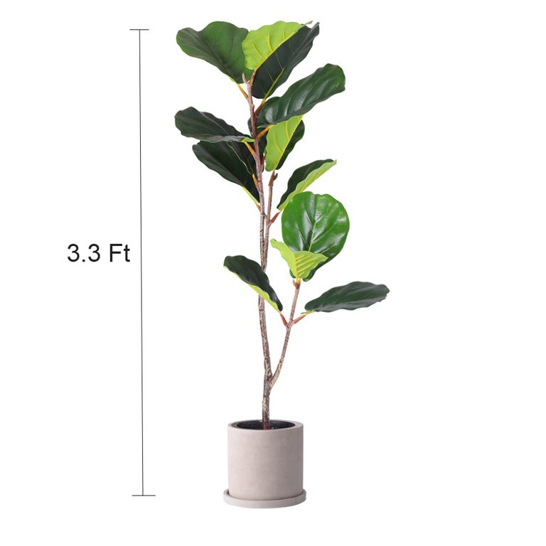 3.3 Ft Fiddle Leaf Fig Artificial Trees Artificial Plant Faux Trees, No Pot! | Walmart (US)