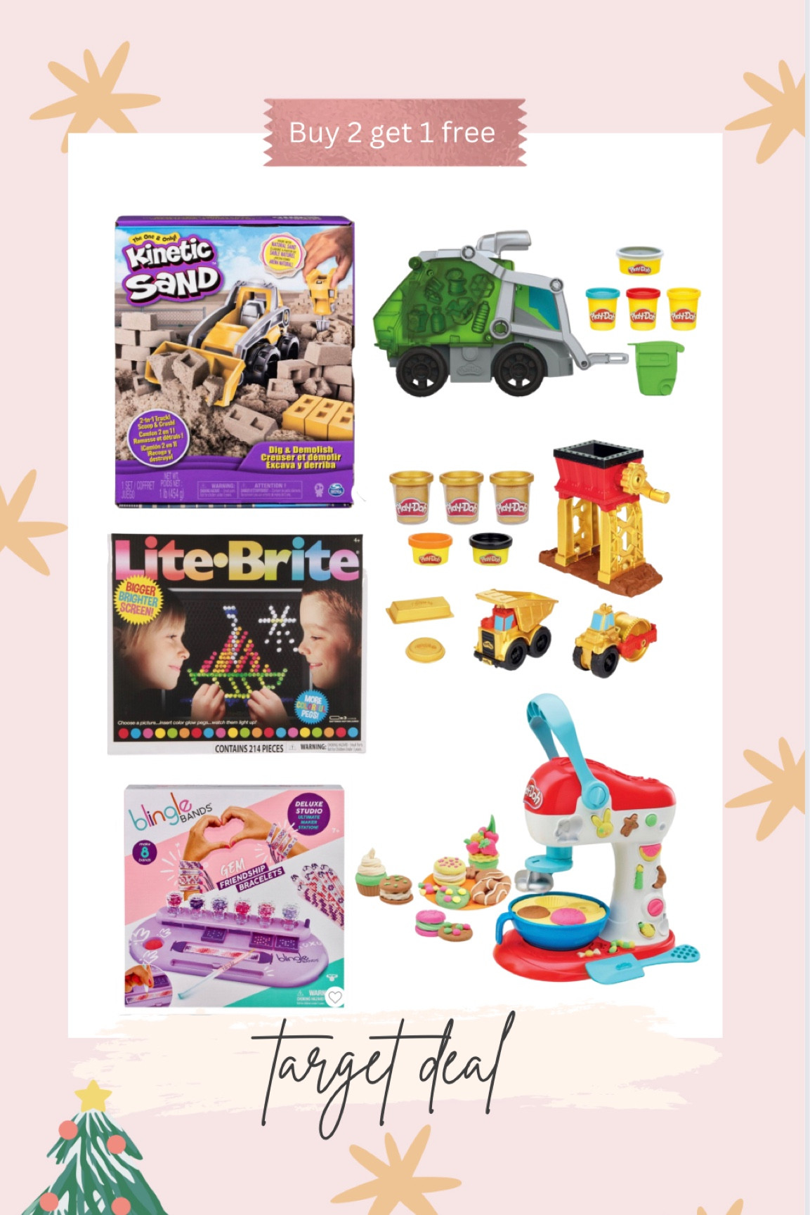 Target deal alert! Buy 2 kids activities get 1 free! Some of our favorites are included in this deal: kinetic sand, play dough, FAO Schwarz, and so much more! 

#LTKHoliday #LTKkids #LTKSeasonal