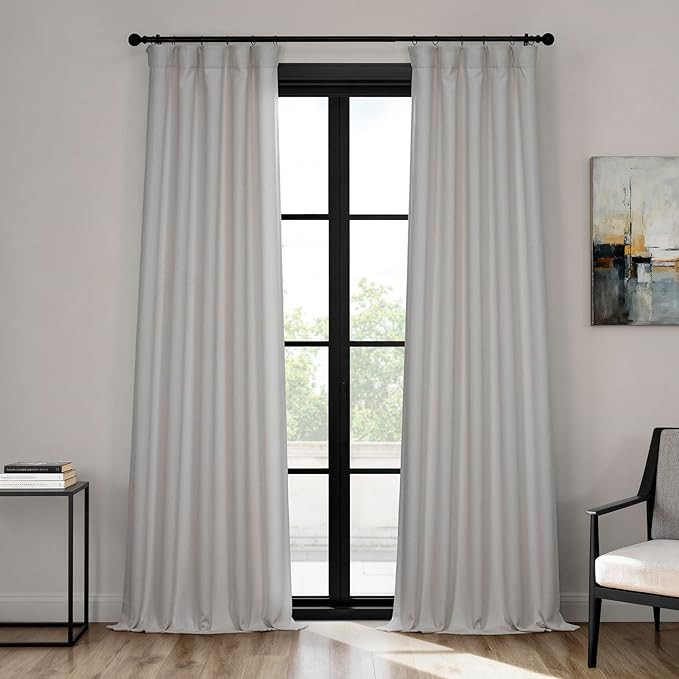 HPD Half Price Drapes - Faux Linen Curtains for Living Room (1 Panel) - 50W X 108L - Textured Roo... | Amazon (US)