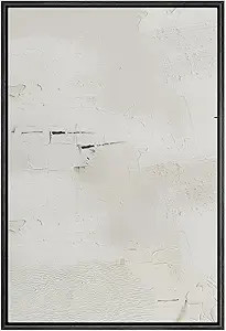 SIGNWIN Framed Canvas Print Wall Art White Grunge Paint Stroke Collage Abstract Shapes Illustrati... | Amazon (US)