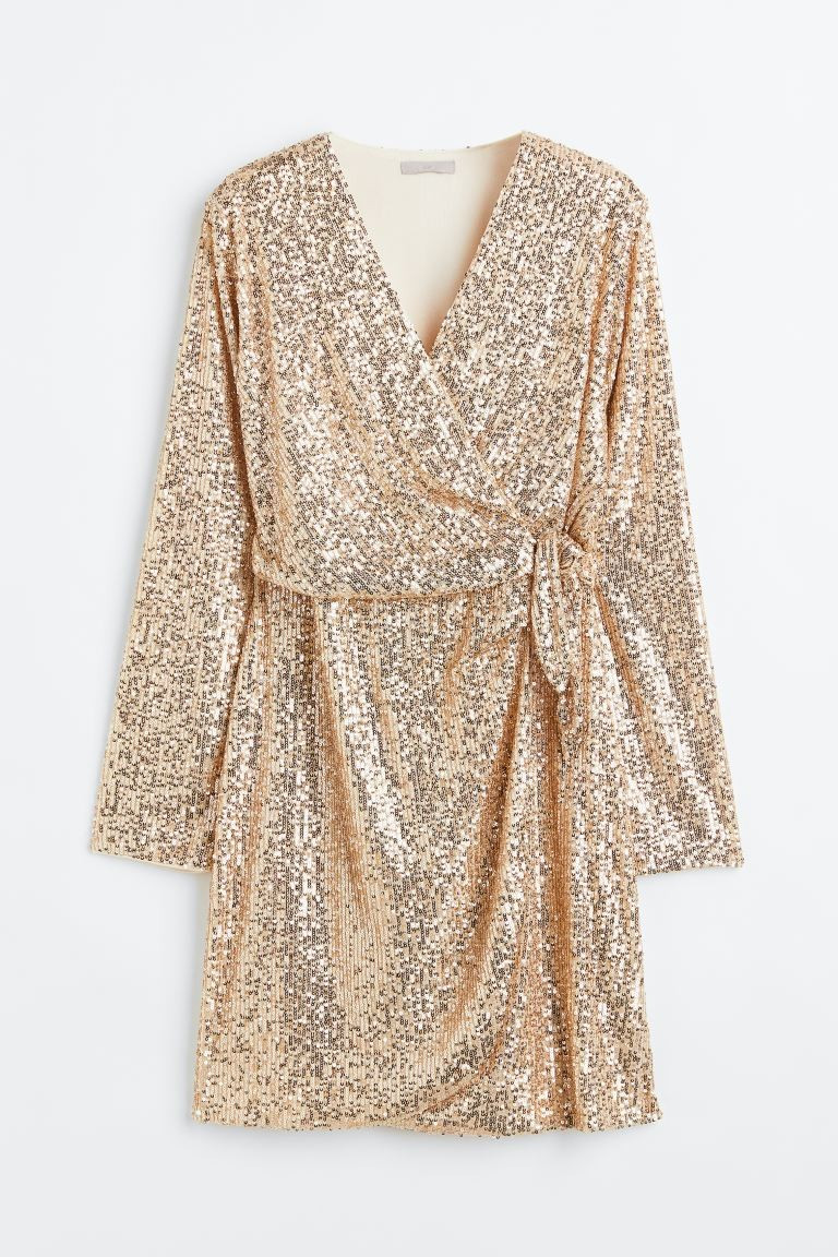 Sequined wrap dress | H&M (UK, MY, IN, SG, PH, TW, HK)
