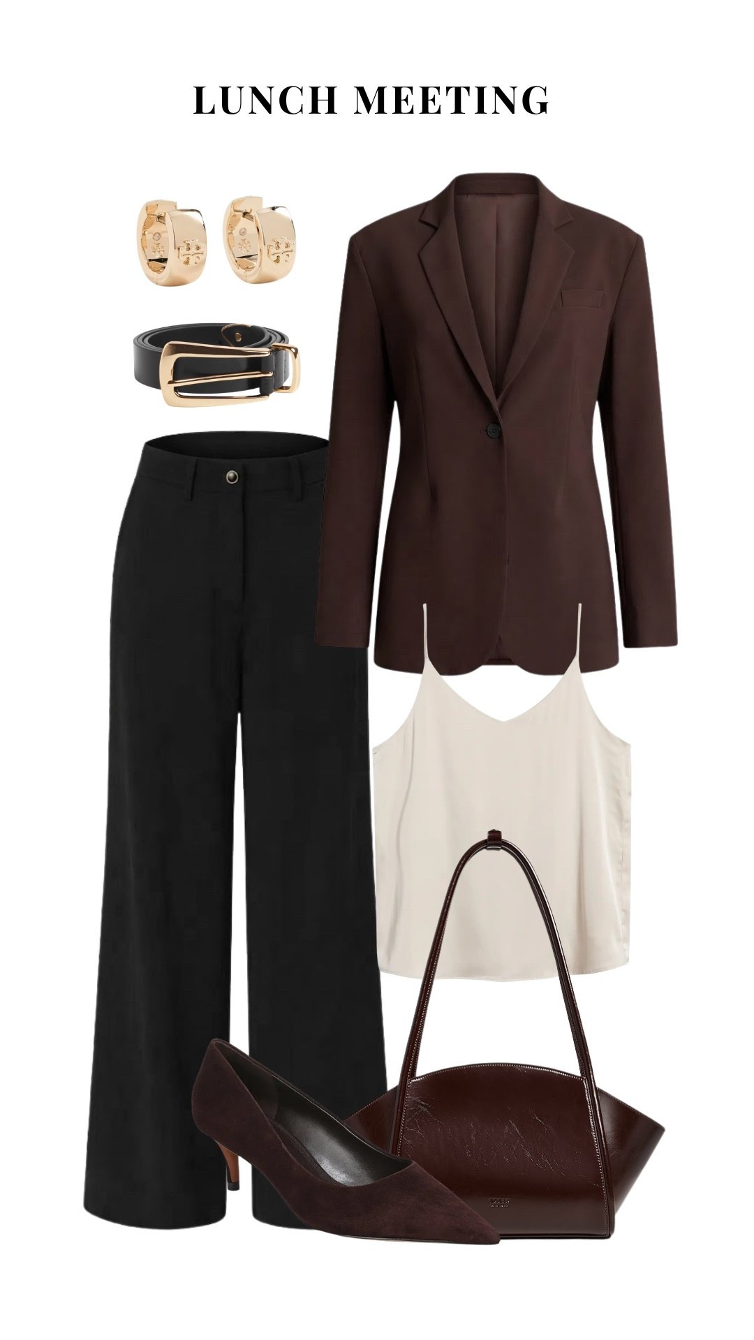 A polished lunch meeting look, all under $500. The chocolate blazer, tailored trousers, and simple accessories make this feel elevated without being too formal.

lunch meeting outfit, under $500 outfit, business casual, fall work outfit, office outfit, workwear

#LTKootd #LTKOver40 #LTKWorkwear