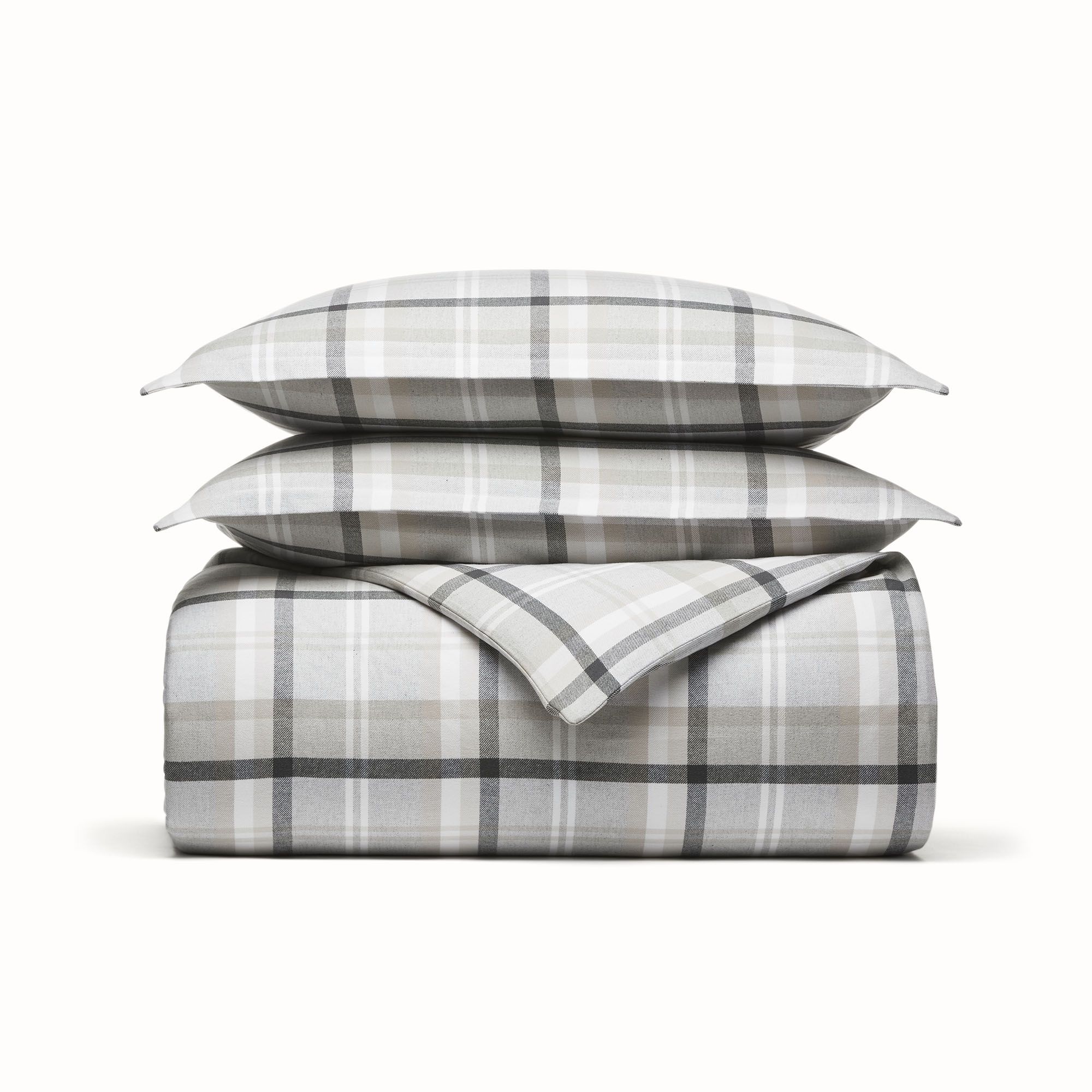 Flannel Heathered Plaid Duvet Set | Boll & Branch