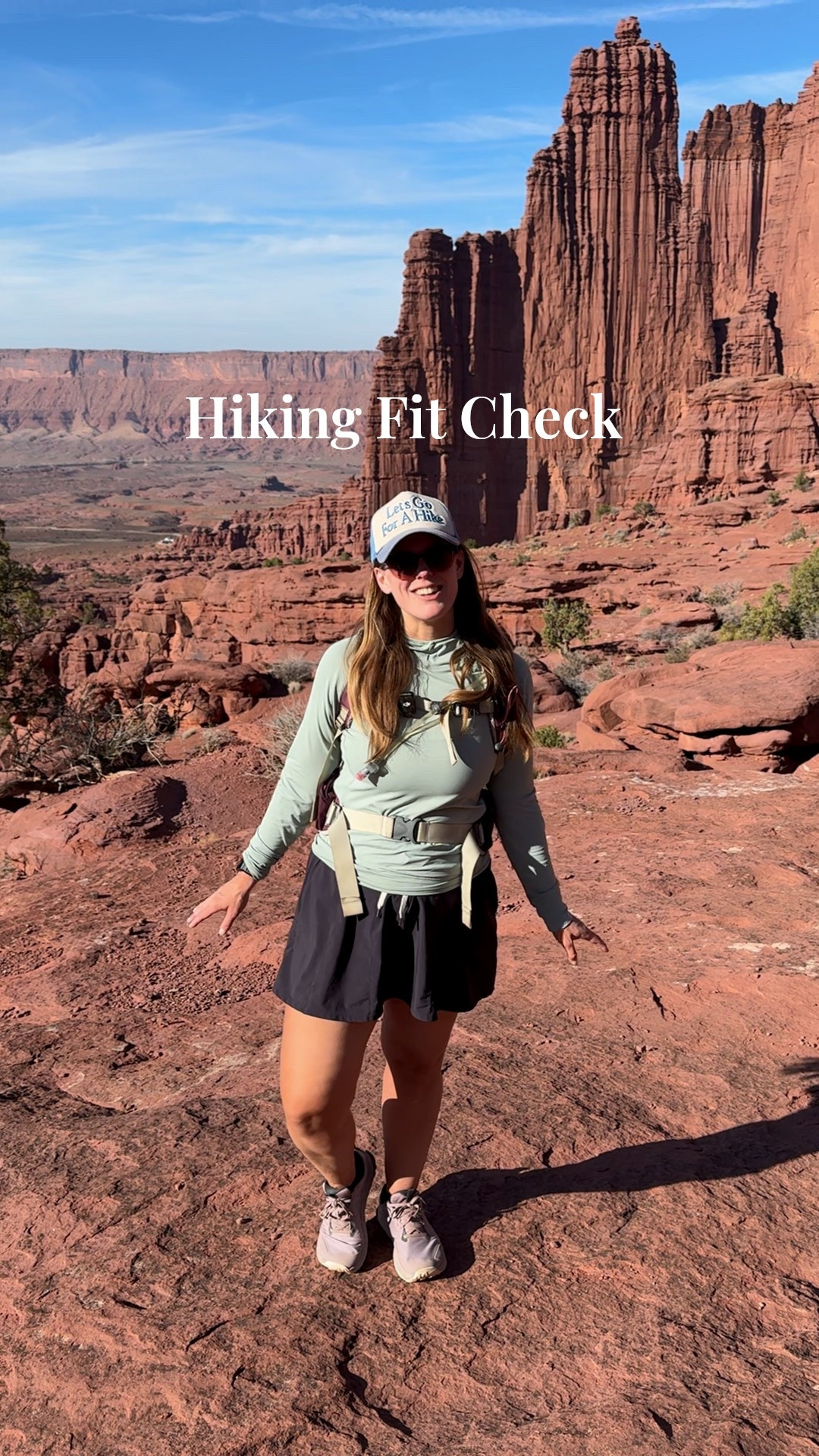 Bump friendly hiking outfit on a gorgeous fall day in Moab!✨🏜️🥾

Sun shirt: S
Skort: M

Pregnancy style, hiking clothes for women, hiking style

#LTKActive #LTKBump #LTKTravel