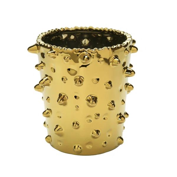 Chonvandra Gold 7'' Ceramic Table Vase | Wayfair Professional