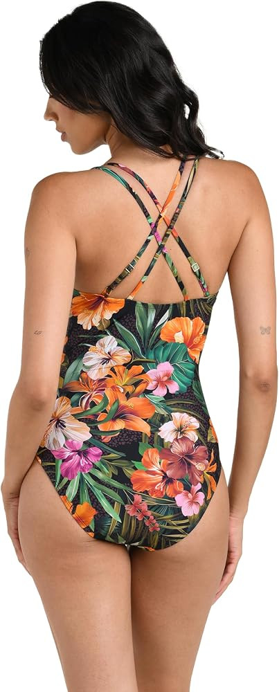 La Blanca Women's Underwire Lace Up One Piece Swimsuit | Amazon (US)