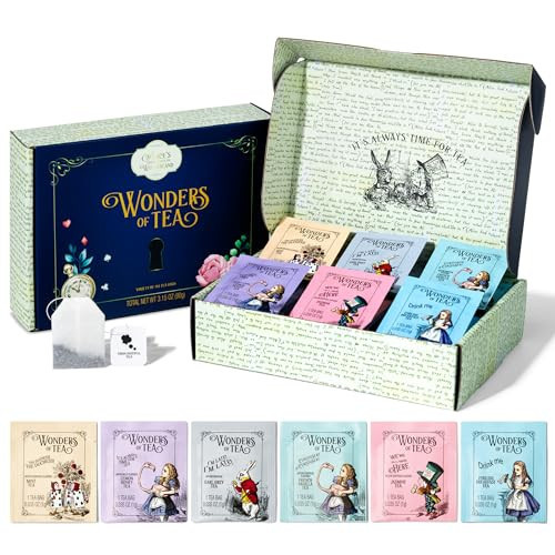 Alice’s Adventures in Wonderland, Wonder of Tea Gift Set, includes 6 Flavors of Tea with Book Quotes and Illustrations, Set of 90 | Amazon (US)