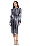 Maggy London Women's Long Sleeve Midi Dress, Navy/Silver/Slate, 12 | Amazon (US)