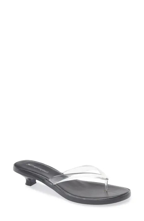Jeffrey Campbell Lollipop Kitten Heel Sandal in Clear Black Combo at Nordstrom, Size 7 | Nordstrom