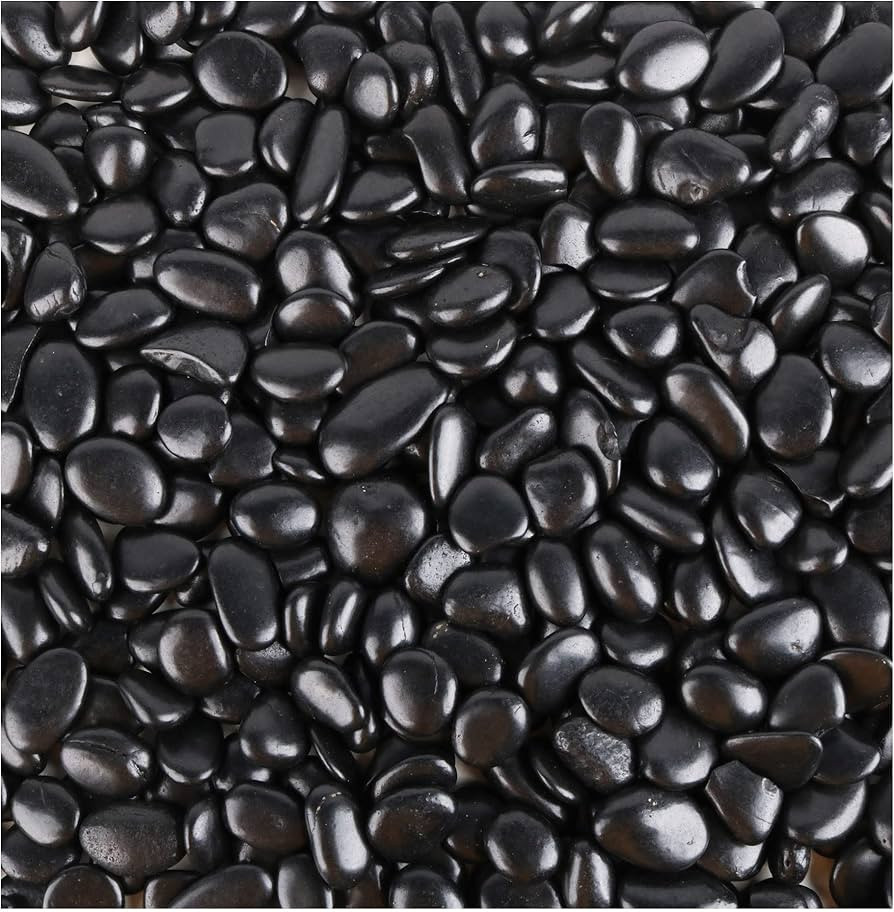 CJGQ Black Pebbles for Plants 7lb Bulk Bag Aquarium Gravel 1"- 1.5" Decorative Polished Fish Tank... | Amazon (US)