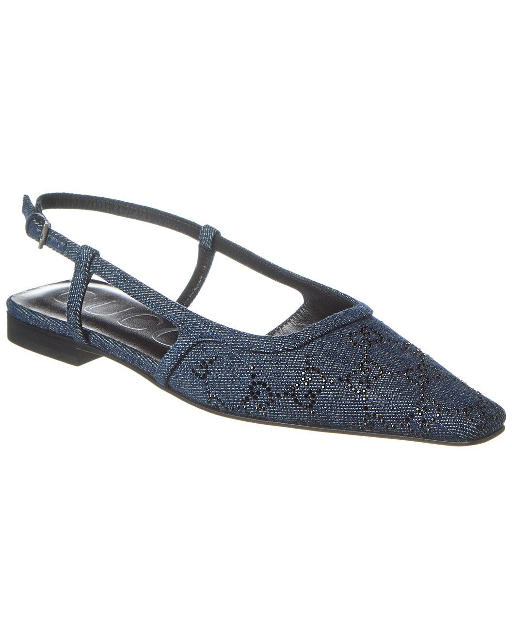 GG Denim Slingback Flat | Gilt & Gilt City