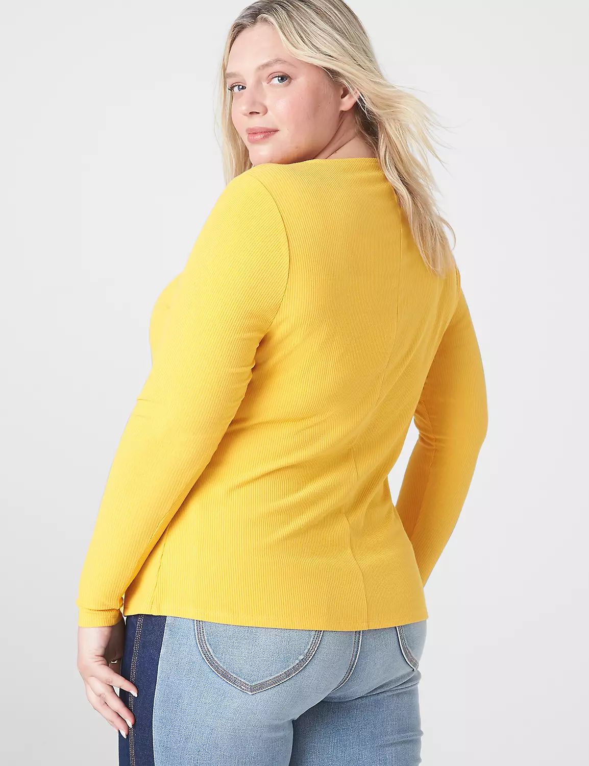 Classic Square-Neck Button-Front Top | LaneBryant | Lane Bryant (US)