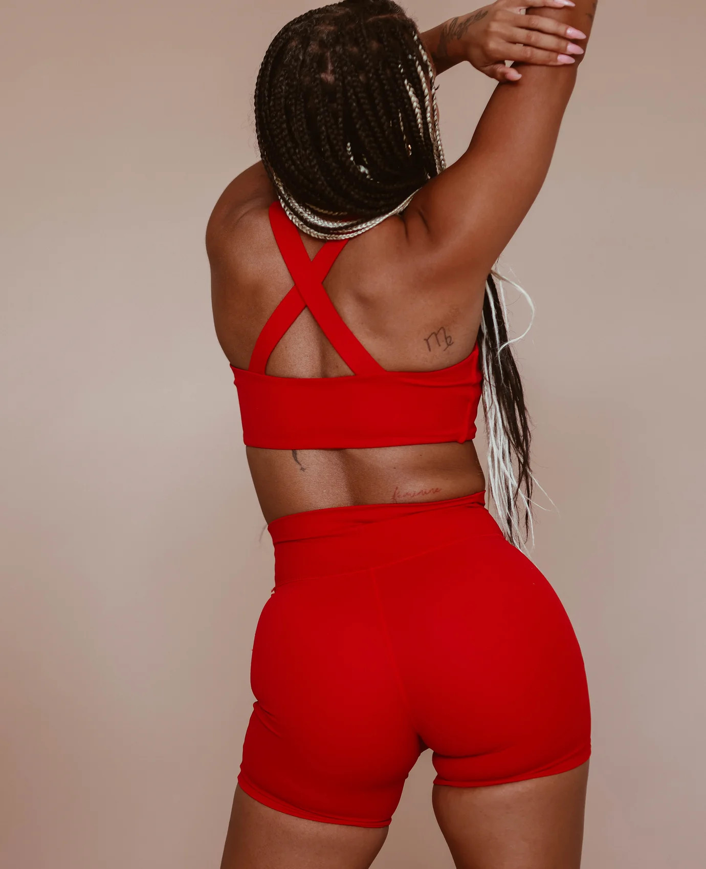 Curved Bottom Bra - Radiant Red | Cara Loren Active