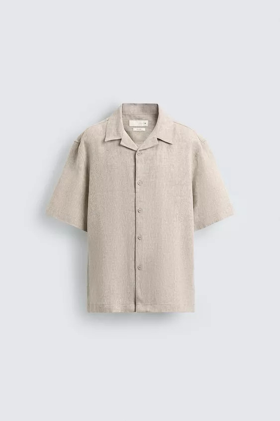 100% LINEN RELAXED FIT SHIRT | Zara US