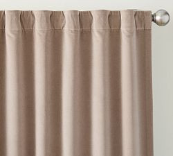 Custom Velvet Twill Blackout Curtain - Pale Lilac | Pottery Barn (US)