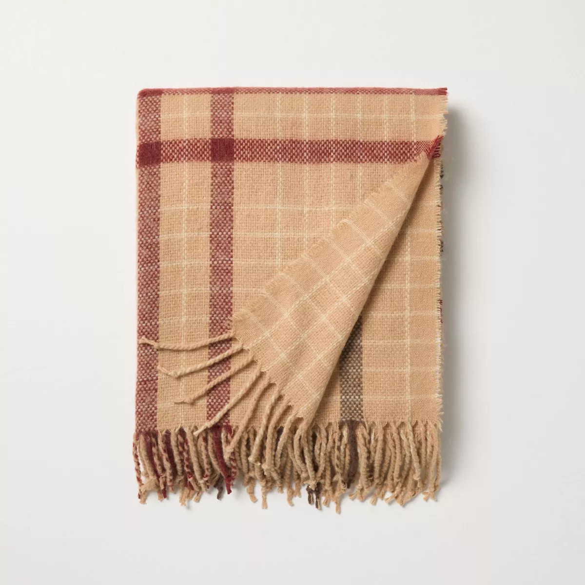 Fall Plaid Lightweight Throw Blanket Brown - Hearth & Hand™ with Magnolia | Target