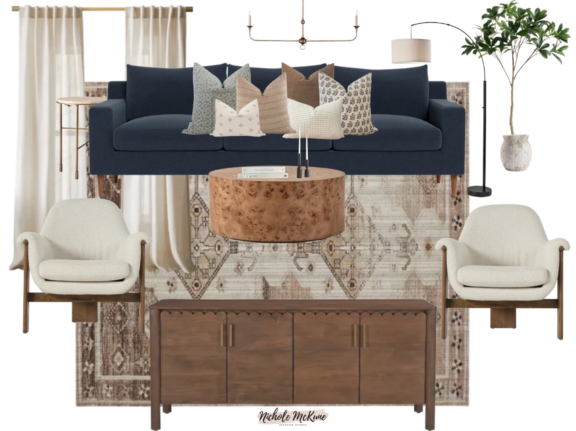 An organic modern living room that feels elevated yet effortless 🤍
Rich navy seating layered with warm neutrals, soft textures, sculptural lighting, and natural wood tones create a space that’s timeless and inviting. This is one of my favorite formulas for a cozy-but-polished living room that works year-round.
Tap to shop the sofa, accent chairs, coffee table, lighting, rug, and decor to recreate this organic modern look in your own home.

#LTKHome #LTKLivingRoom #LTKFinds #OrganicModern #LivingRoomInspo #NeutralHomeDecor #ModernHomeStyle #DesignerLivingRoom #HomeDecorIdeas #LTKSaleAlert