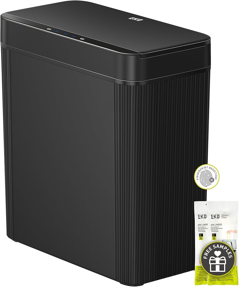 EKO Brio 10L/2.6 Gallon Motion Sensor Trash Can, Automatic Touchless Bathroom Garbage Bin, Waterp... | Amazon (US)