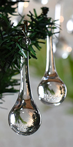 Indian Shelf 20 Glass Christmas Ornaments- Clear Glass Ornaments- Chandelier Crystals- Chandelier... | Amazon (US)