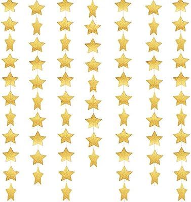 Whaline Star Paper Garland Gold Bunting Banner Hanging Decoration for Wedding Holiday Party Birth... | Amazon (US)