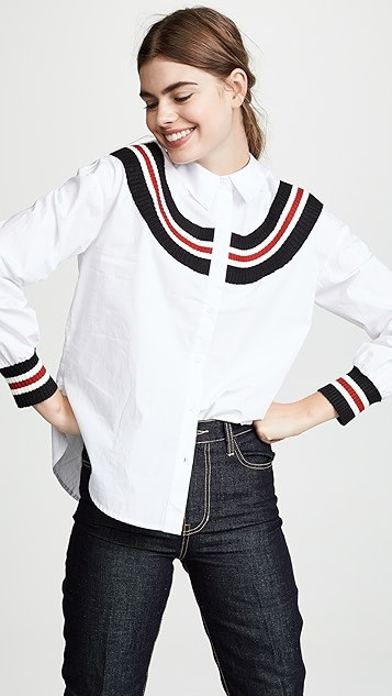 Button Down with Ribbing | Shopbop