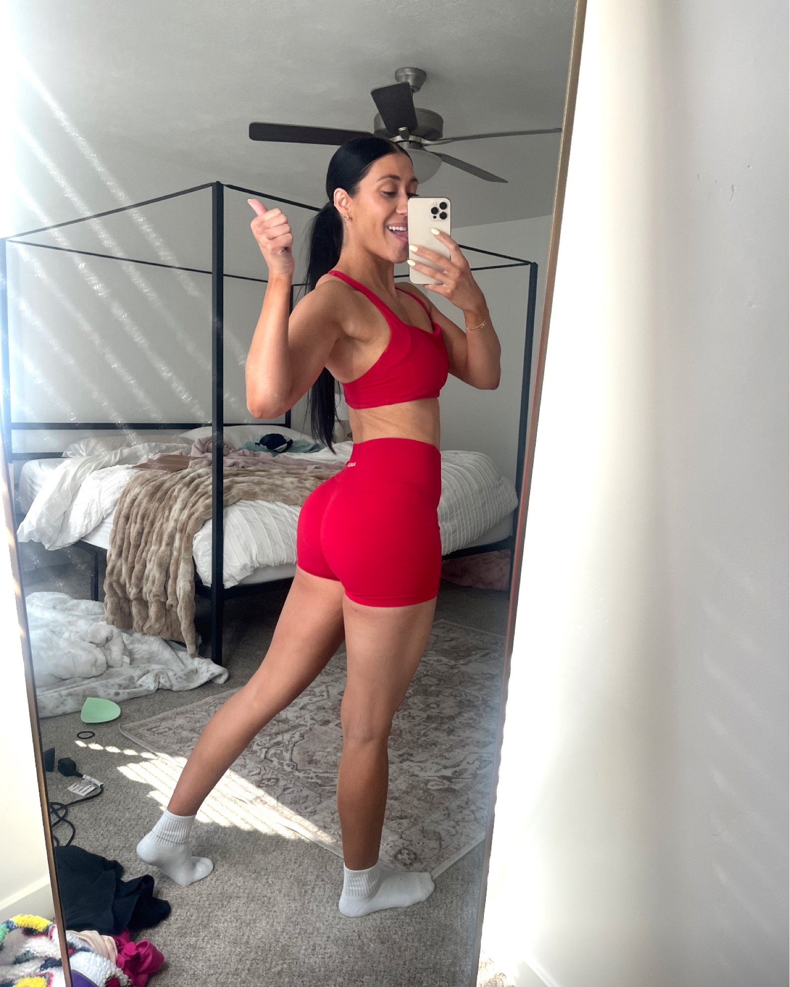 Red is such a power color for the gym! Pants are from Aurela! ❤️🔥

#LTKFindsUnder50 #LTKMostLoved #LTKFitness