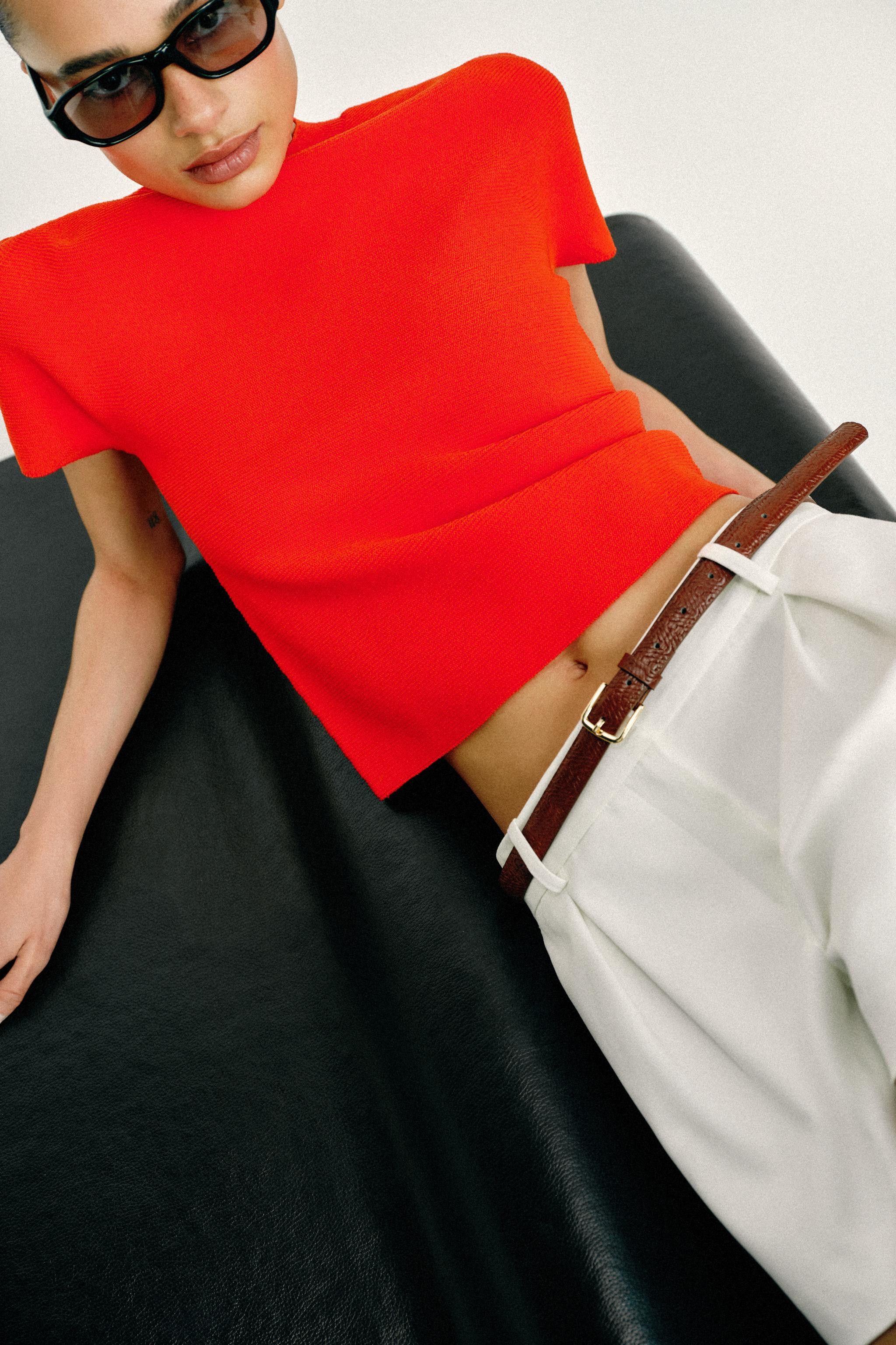 BELTED PLEATED SHORTS | Zara Canada
