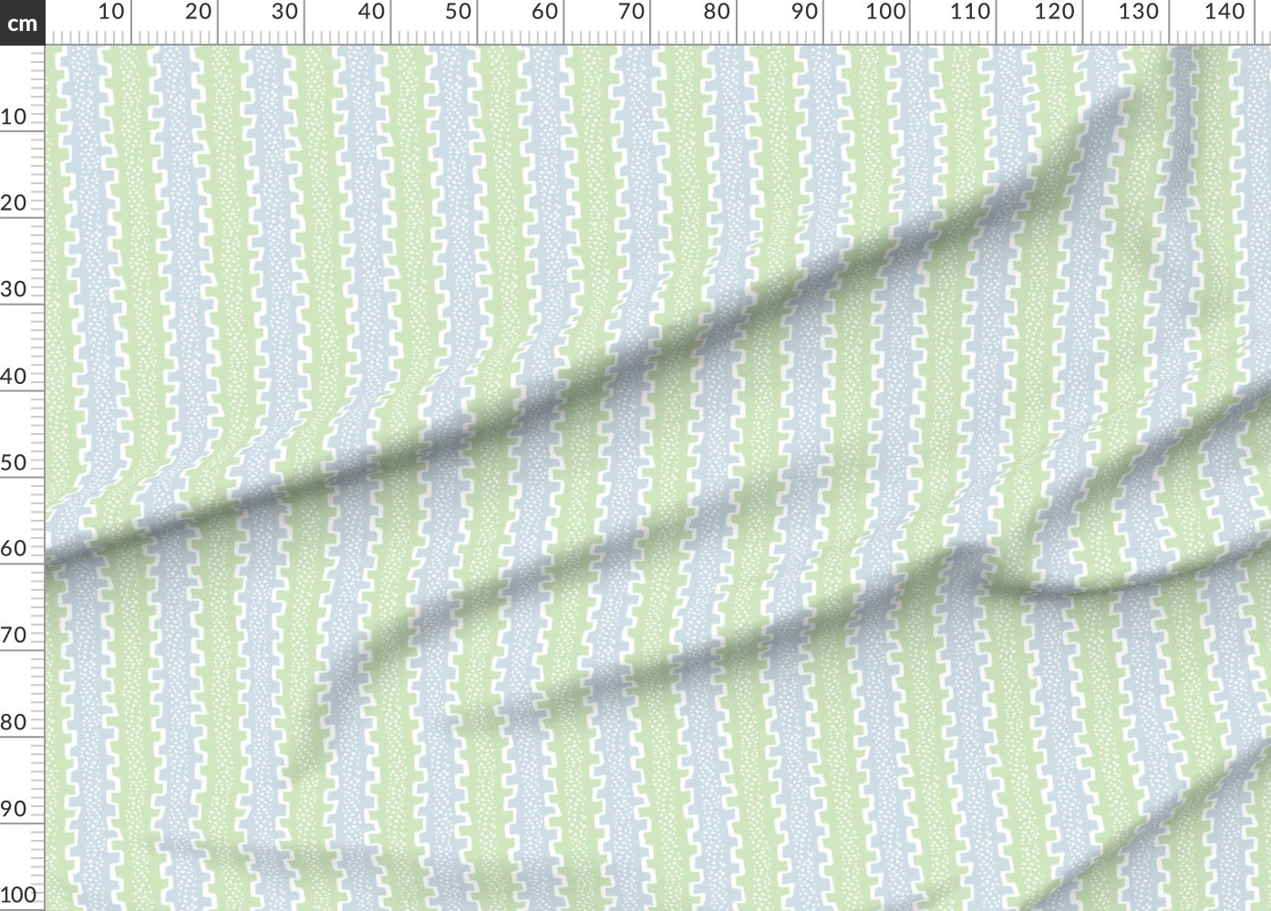 Travis Stripe Soft Blue and Green Fabric | Spoonflower | Spoonflower