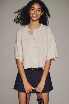 The Goldie Crew-Neck Cashmere Sweater: Cardigan Edition | Anthropologie (US)