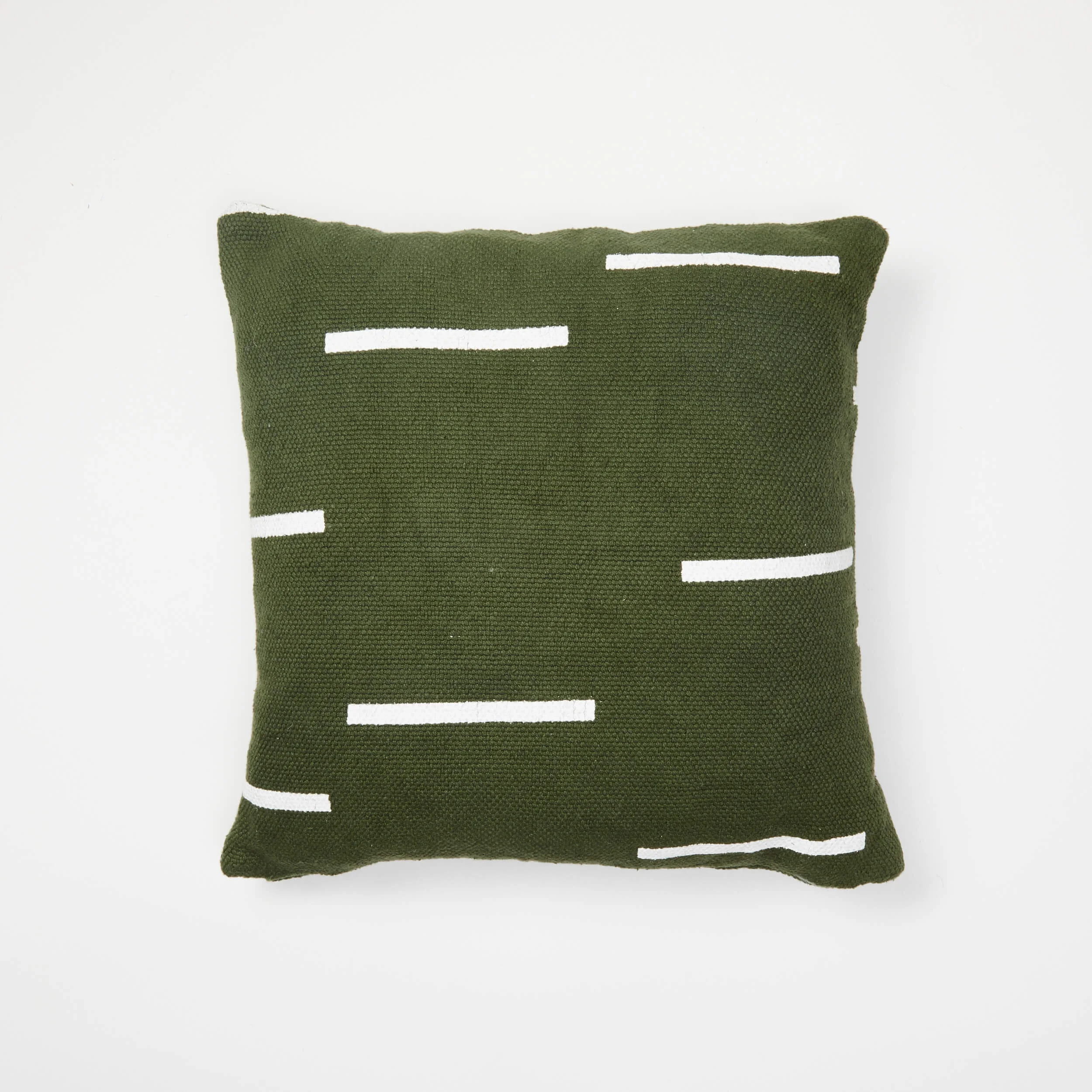 Dormify Kyra Mudcloth Square Pillow Cover - Olive,  Dorm Room Accent & Decor Lighting,  Bedroom &... | Walmart (US)